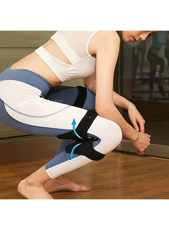 Black Spring Powered Knee Support Brace Enhanced Flexibility Non Slip Walking Aid - Image 5